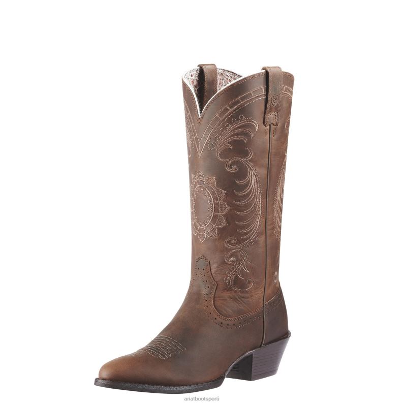 Ariat calzado mujer bota vaquera magnolia P0RPZ2351 marrón angustiado