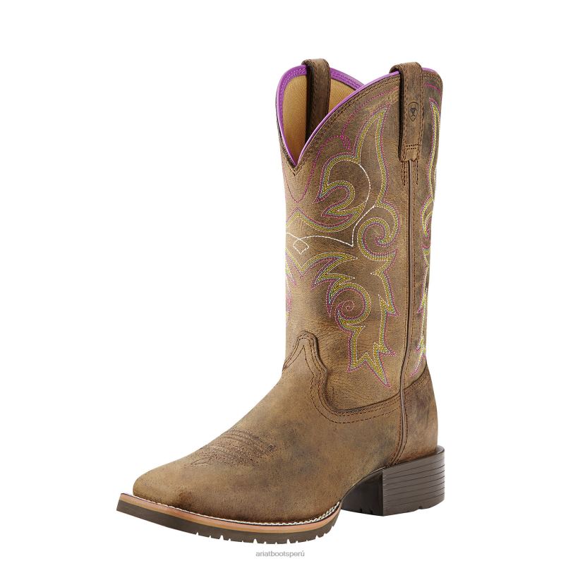 Ariat calzado mujer bota vaquera ranchera híbrida P0RPZ2183 marrón angustiado