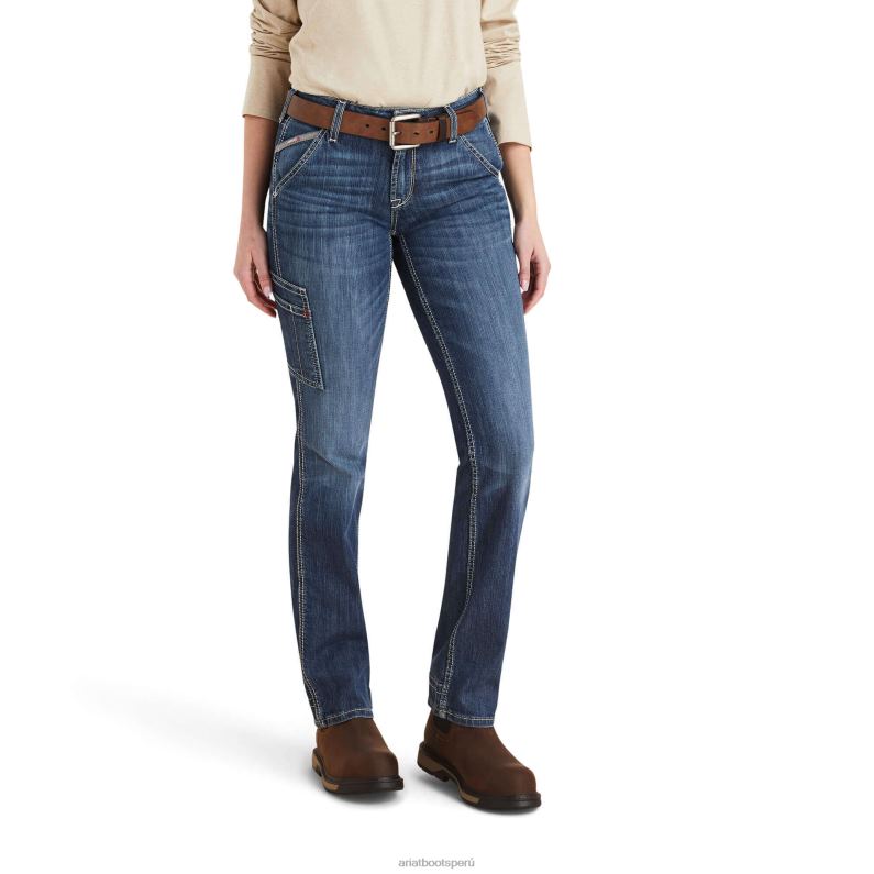 Ariat fondos mujer fr jeans rectos elásticos duralight de talle perfecto para celular P0RPZ2604 lázuli