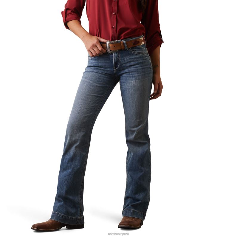 Ariat fondos mujer pantalón de talle perfecto angelina jean ancho P0RPZ2547 Alabama