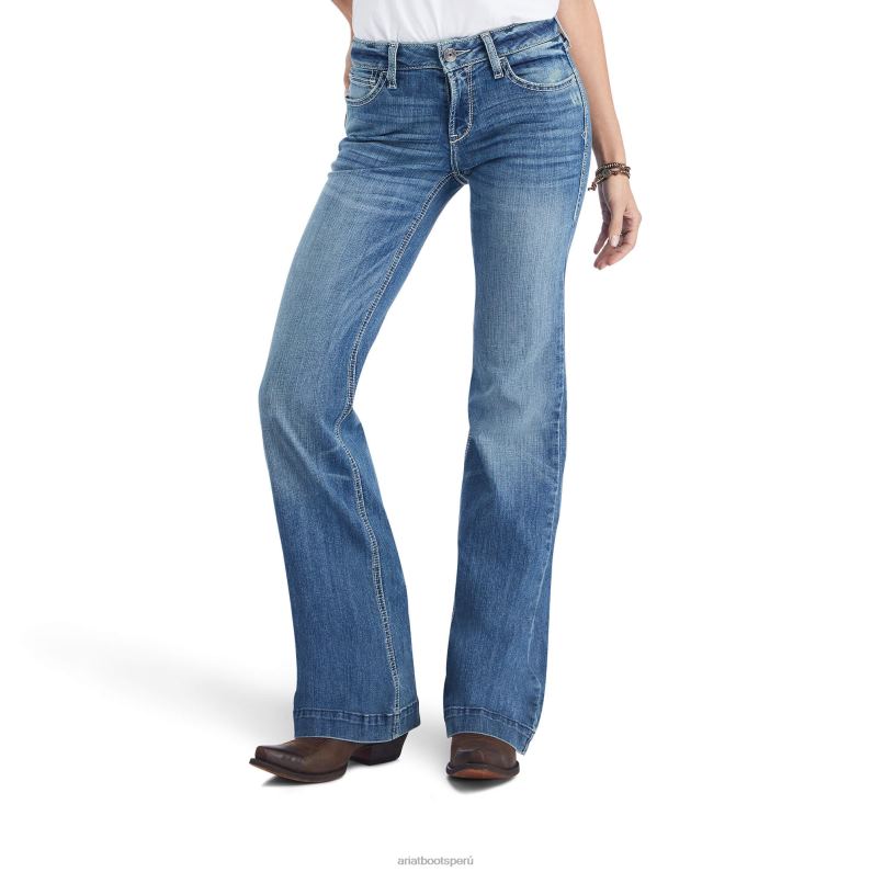 Ariat fondos mujer pantalones vaqueros de pierna ancha chelsey de talle perfecto P0RPZ2564 Alabama