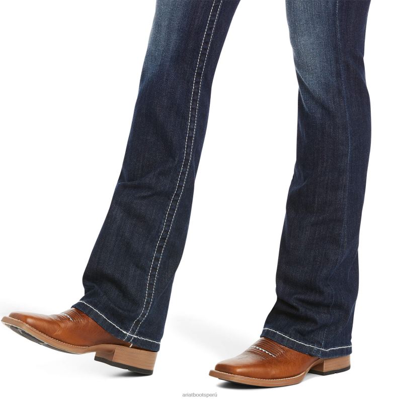 Ariat fondos mujer real. Vaqueros color rosa elásticos con corte tipo bota y talle bajo P0RPZ2531 orilla del lago