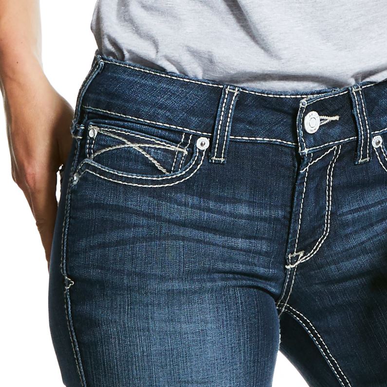 Ariat fondos mujer real. Vaqueros shayla elásticos con corte de bota y talle medio con ajuste de flecha P0RPZ2539 piedra preciosa