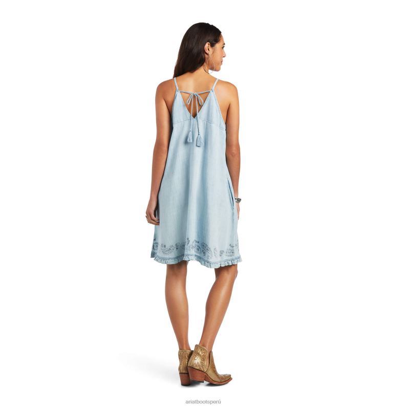 Ariat fondos mujer vestido aloha occidental P0RPZ3299 mezclilla ligera