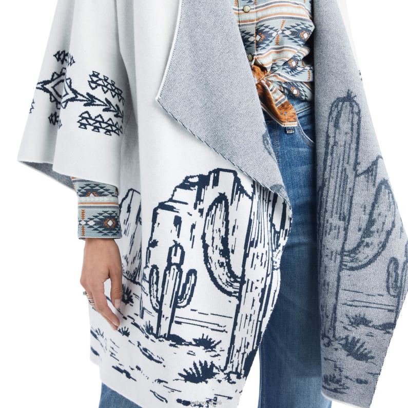 Ariat tapas mujer cárdigan del desierto P0RPZ3317 blanco de blanco