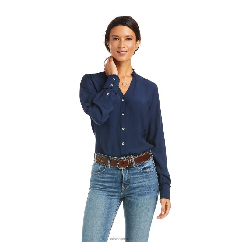 Ariat tapas mujer blusa clara P0RPZ3154 Armada
