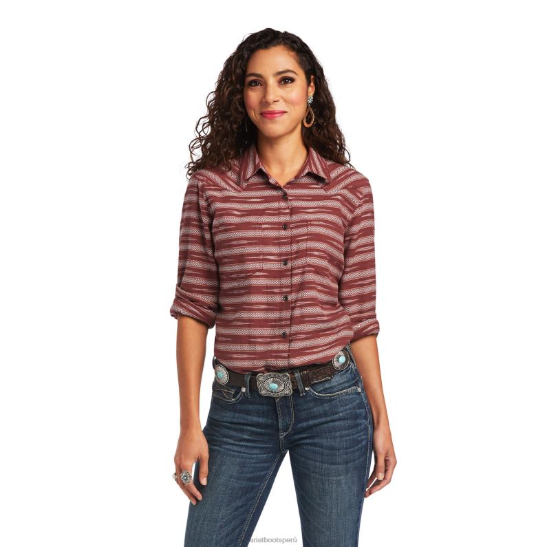 Ariat tapas mujer camisa billie jean real P0RPZ3198 jacquard ikat