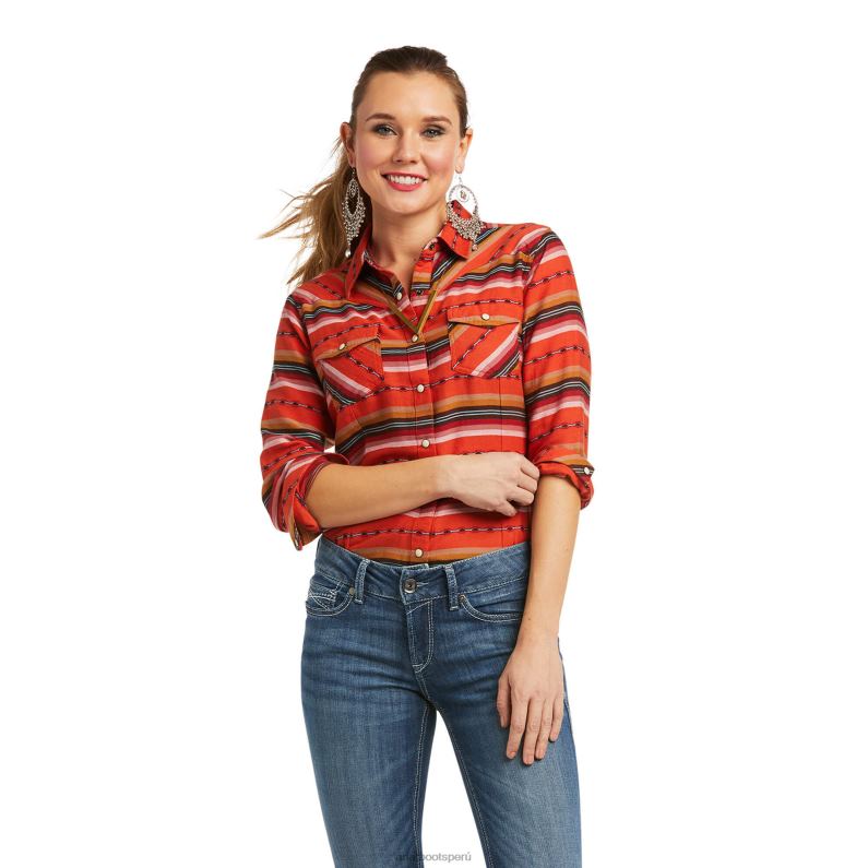 Ariat tapas mujer camisa de verdad P0RPZ3158 sarape del oasis
