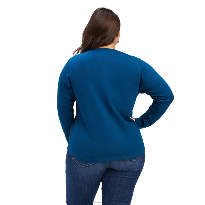 Ariat tapas mujer camiseta henley auténtica P0RPZ2955 hidra