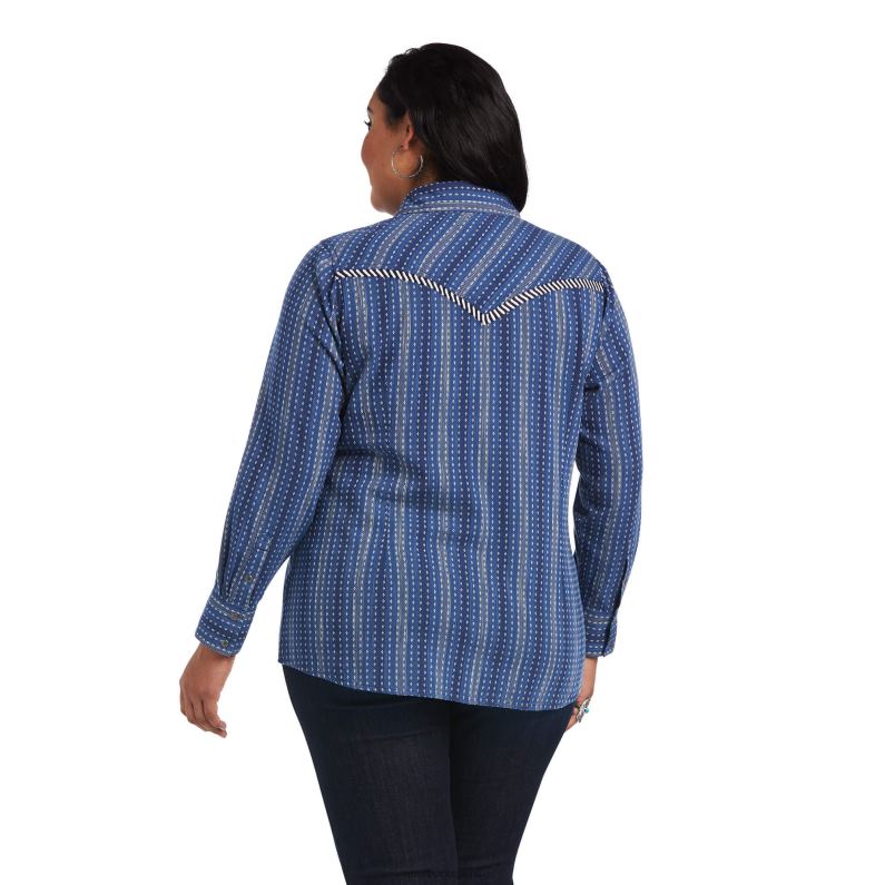Ariat tapas mujer verdadera querida camisa P0RPZ3079 dobby cambray