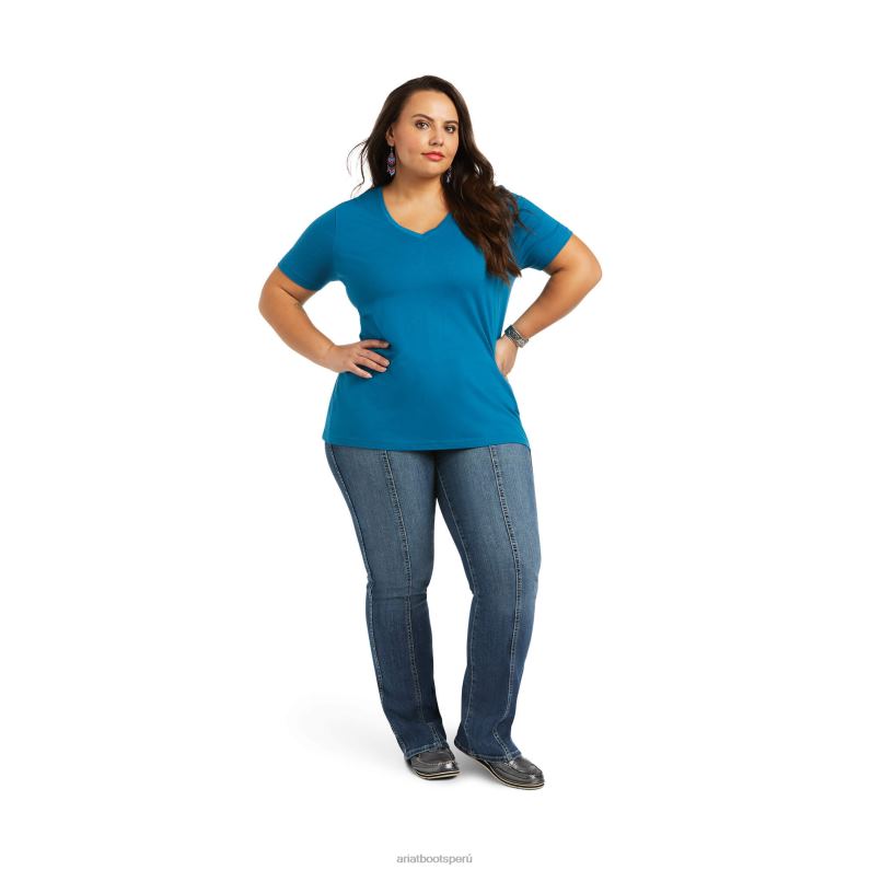 Ariat tapas mujer camiseta elemento P0RPZ3234 azul sajonia