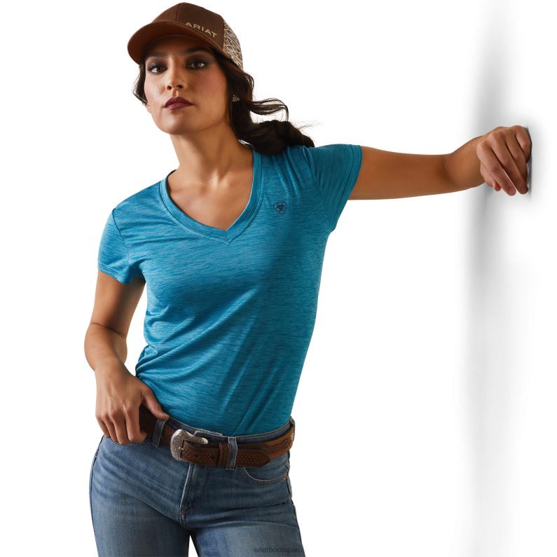 Ariat tapas mujer camiseta patriota laguna P0RPZ2860 mosaico azul