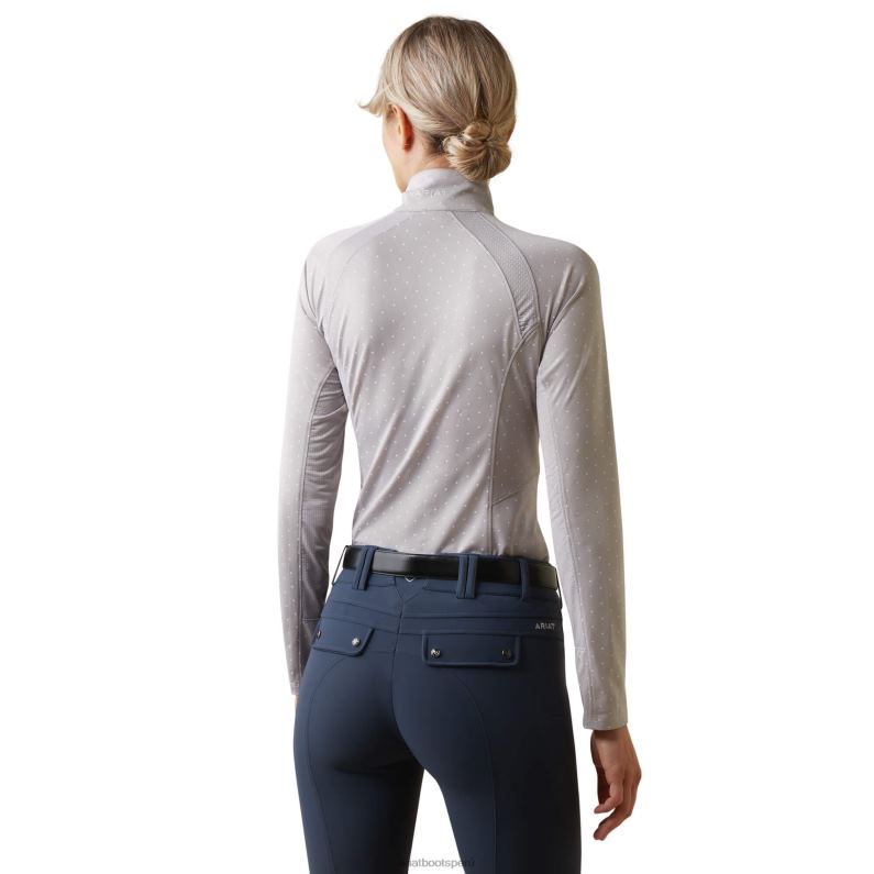 Ariat tapas mujer Camiseta interior Sunstopper 2.0 con cremallera de 1/4 P0RPZ2923 aplique de plata punto