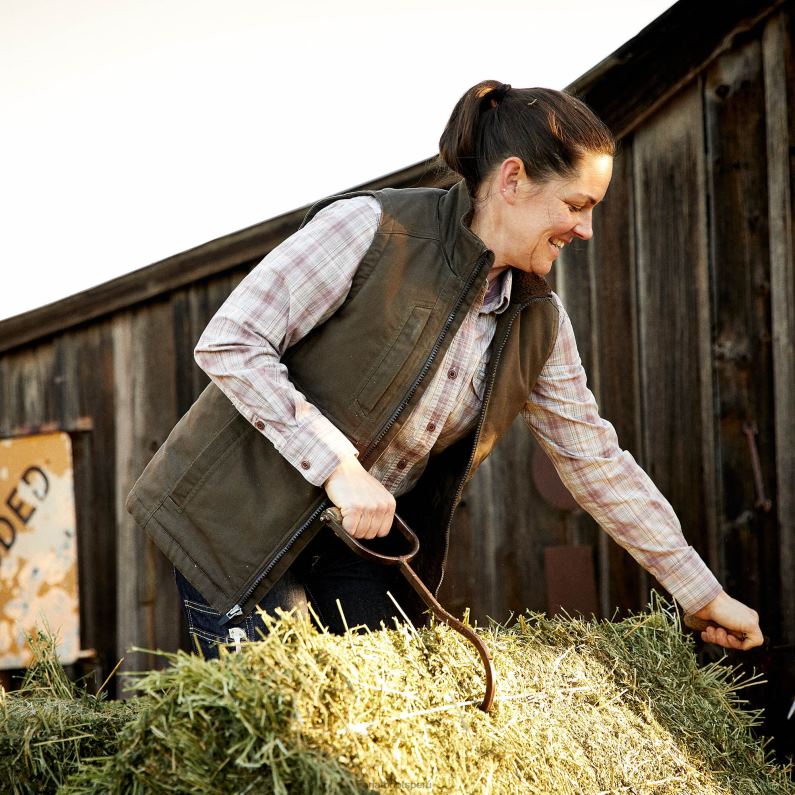 Ariat tapas mujer chaleco aislante de duracanvas con barra de refuerzo P0RPZ3566 reyezuelo