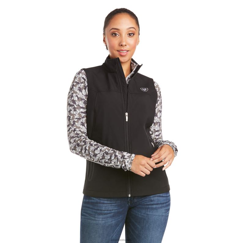 Ariat tapas mujer nuevo chaleco softshell del equipo P0RPZ3477 negro