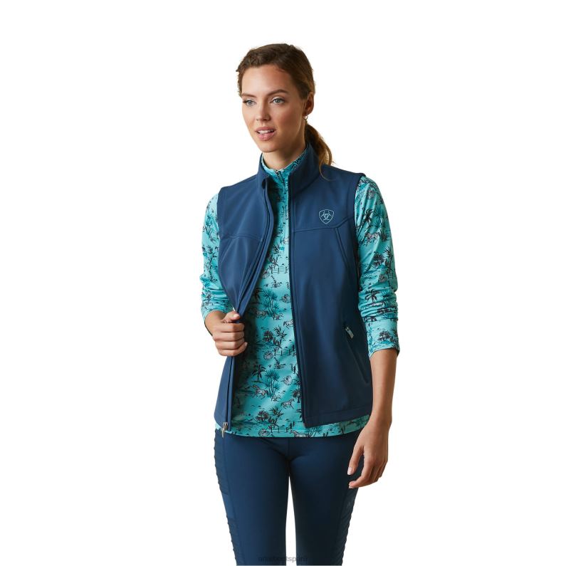 Ariat tapas mujer nuevo chaleco softshell del equipo P0RPZ3546 petróleo profundo