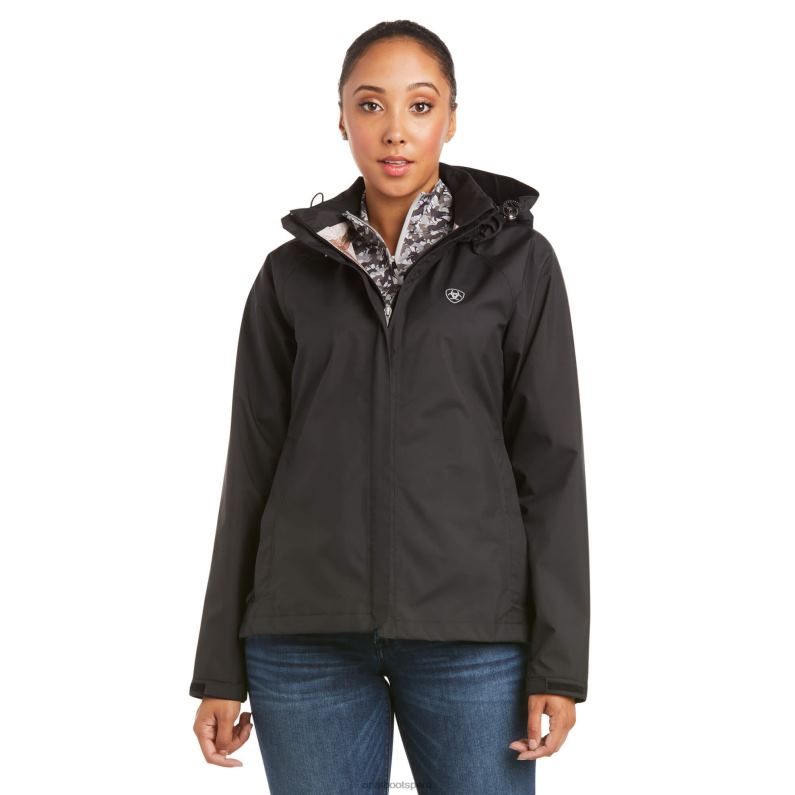 Ariat tapas mujer chaqueta impermeable empacable P0RPZ3619 negro