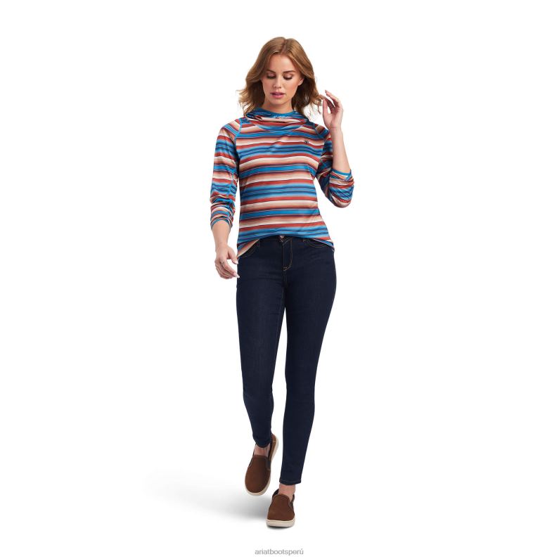 Ariat tapas mujer sudadera con capucha laguna P0RPZ3029 sarape del horizonte
