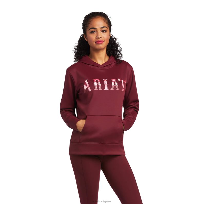 Ariat tapas mujer sudadera con capucha tek P0RPZ3435 zinfandel
