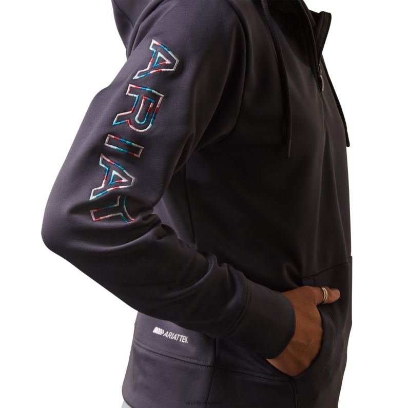 Ariat tapas mujer sudadera con capucha tek sudadera con capucha con 1/2 cremallera P0RPZ3383 periscopio