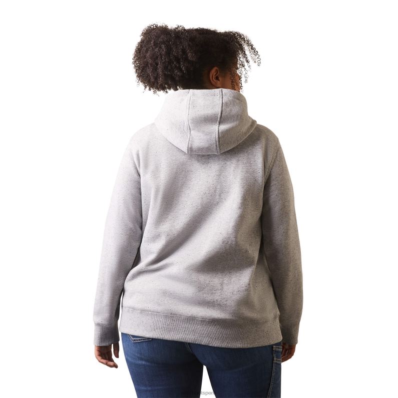 Ariat tapas mujer sudadera con capucha y cremallera de 1/2 rebar skills set P0RPZ3378 tinte espacial gris jaspeado