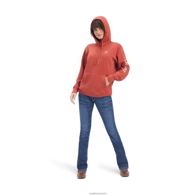Ariat tapas mujer sudadera con capucha y logo en el brazo clásico real P0RPZ3413 Bossa Nova