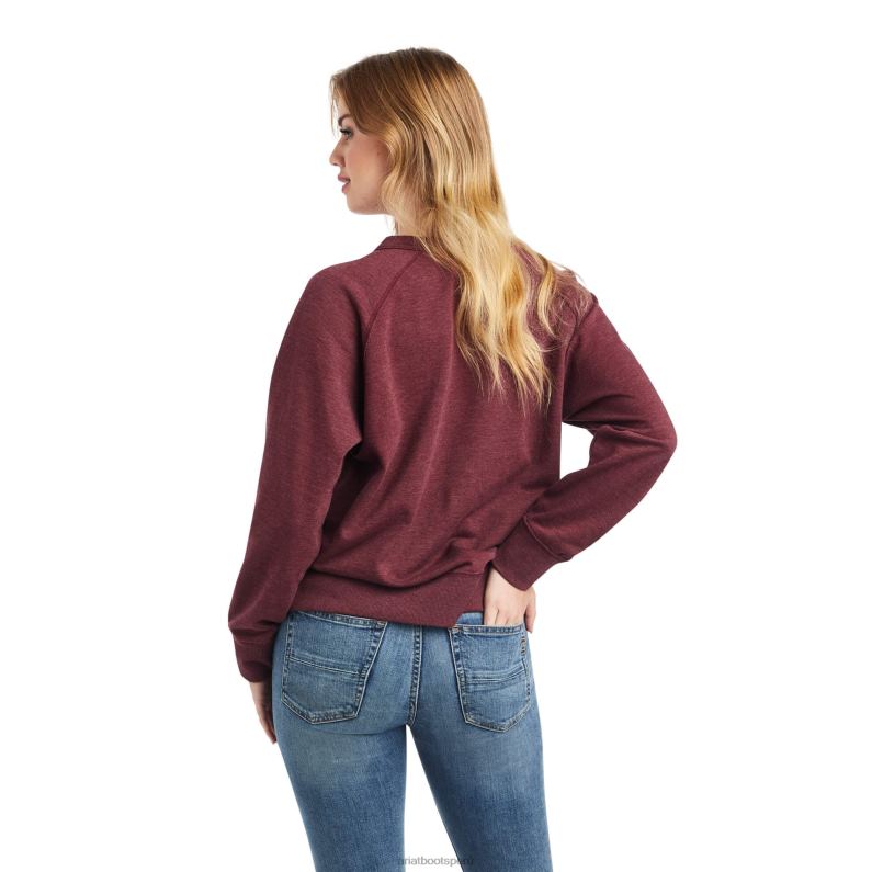 Ariat tapas mujer sudadera con capucha desert ride P0RPZ3344 bandera granate
