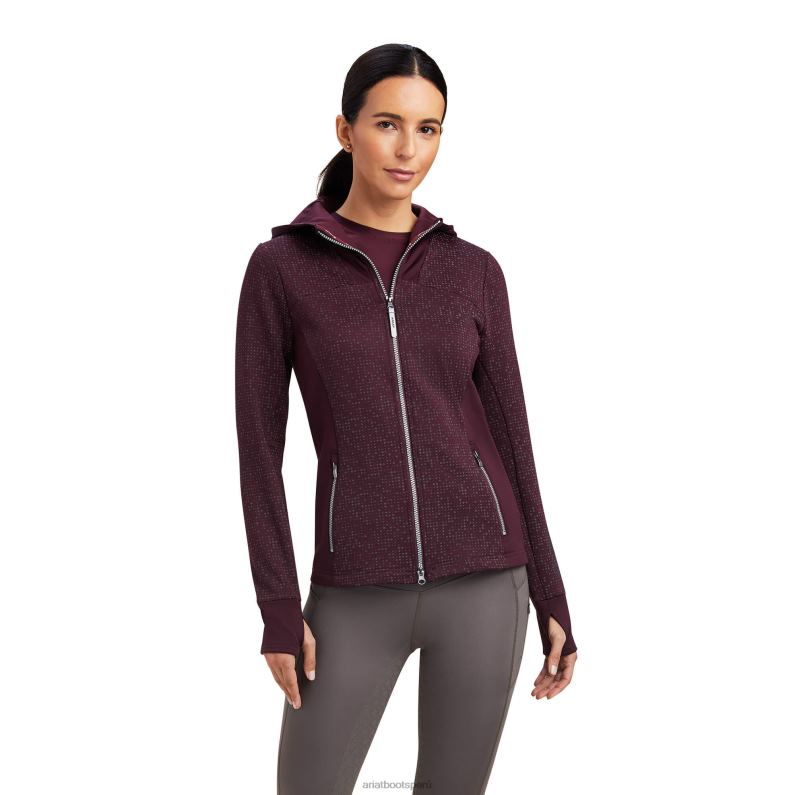 Ariat tapas mujer sudadera lumina con cremallera completa P0RPZ3401 mora