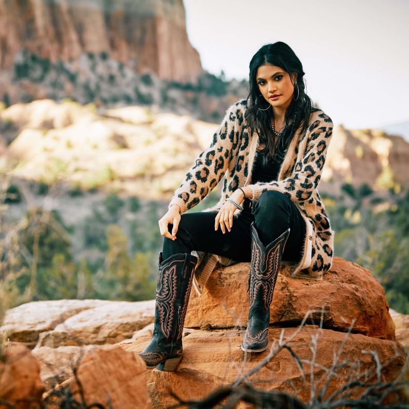 Ariat tapas mujer el suéter maullido del gato P0RPZ3315 leopardo