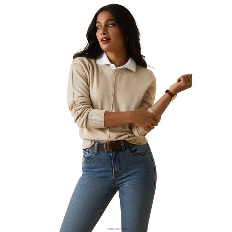 Ariat tapas mujer suéter península P0RPZ3354 avena