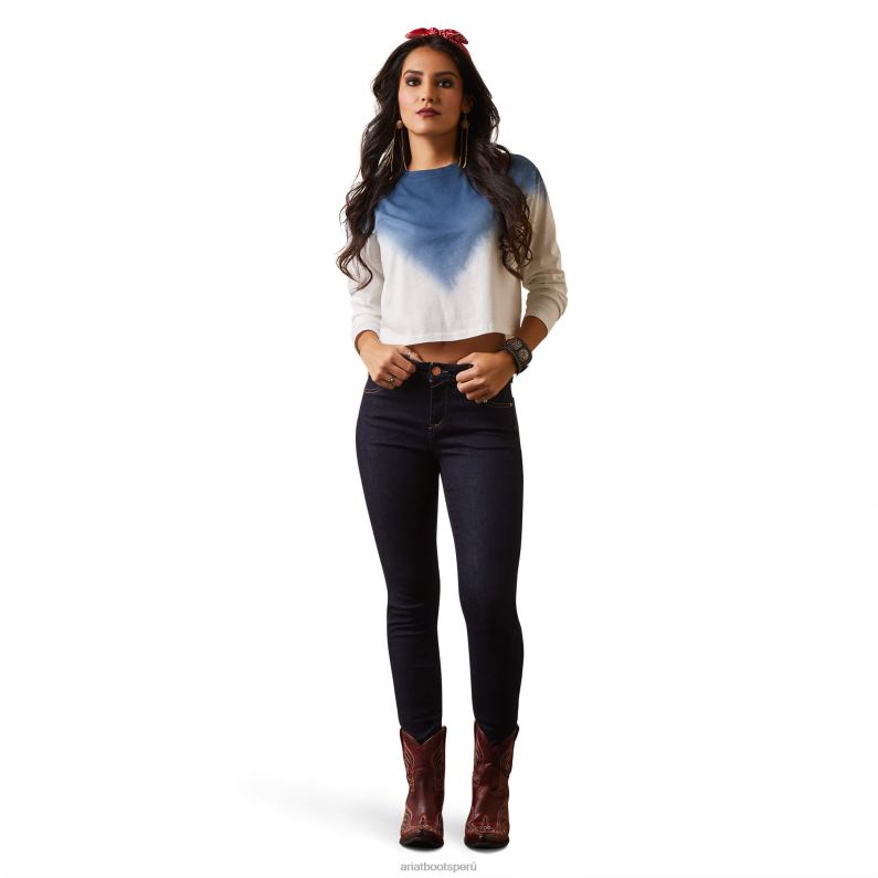Ariat tapas mujer hola top ombre P0RPZ3108 blanco