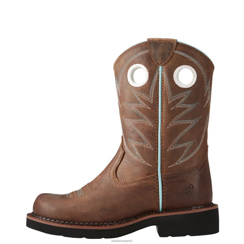 Ariat calzado niños bota occidental probablemente P0RPZ3844 marrón angustiado