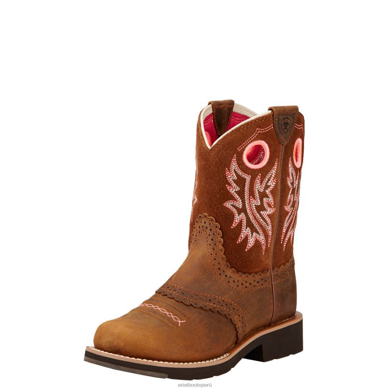 Ariat calzado niños bota vaquera fatbaby P0RPZ3895 marrón polvo