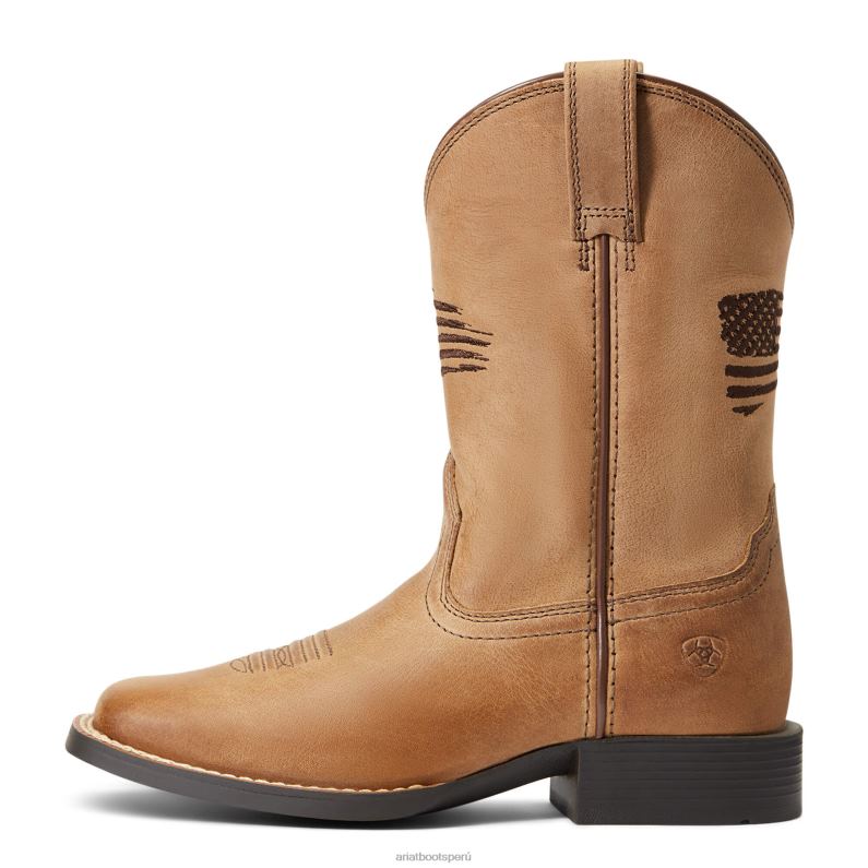 Ariat calzado niños bota vaquera patriot ii P0RPZ3847 marrón granja