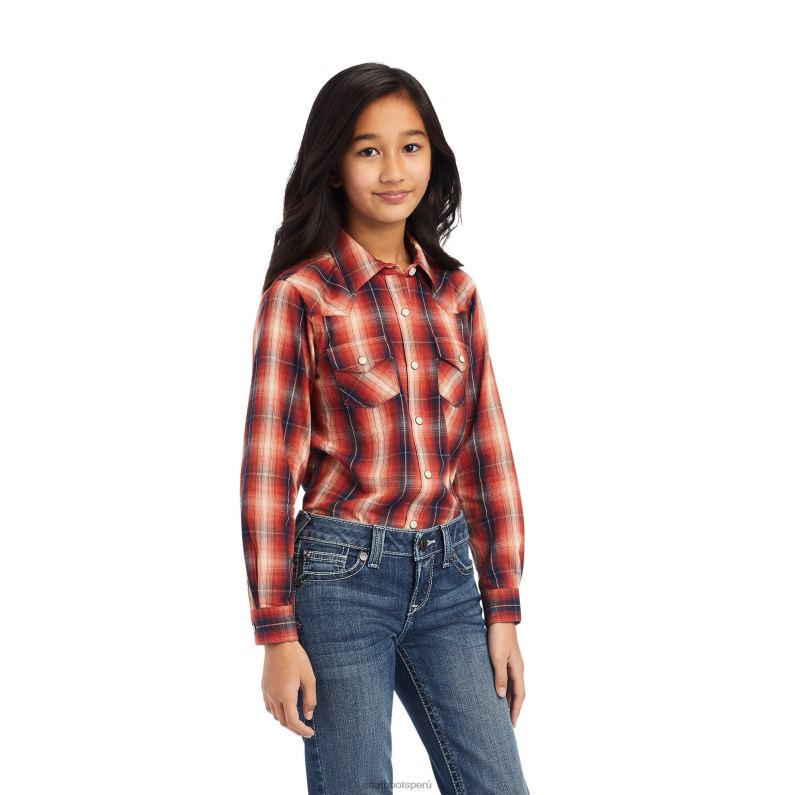 Ariat ropa niños camisa de arboleda de cítricos real P0RPZ4094 cuadros de arboleda de cítricos