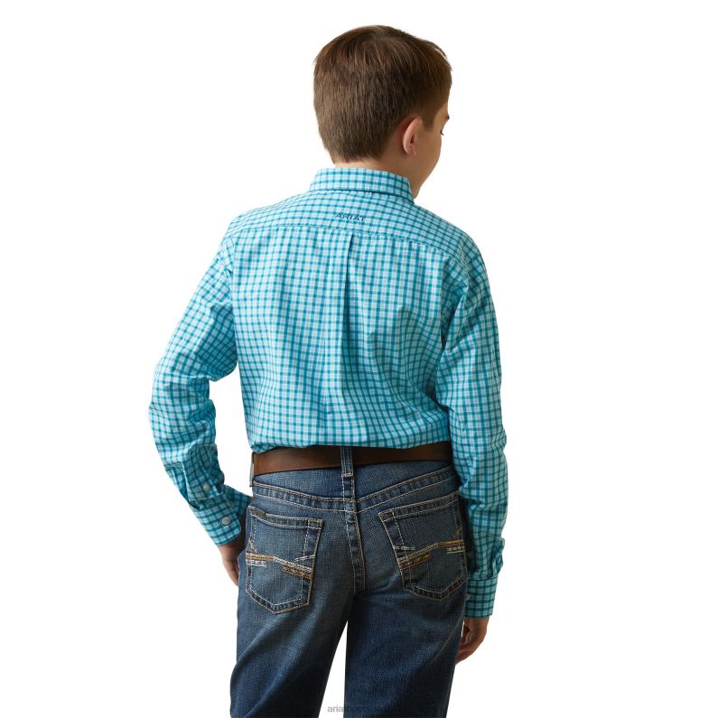 Ariat ropa niños camisa de corte clásico kalvin pro series P0RPZ4071 esmalte azul