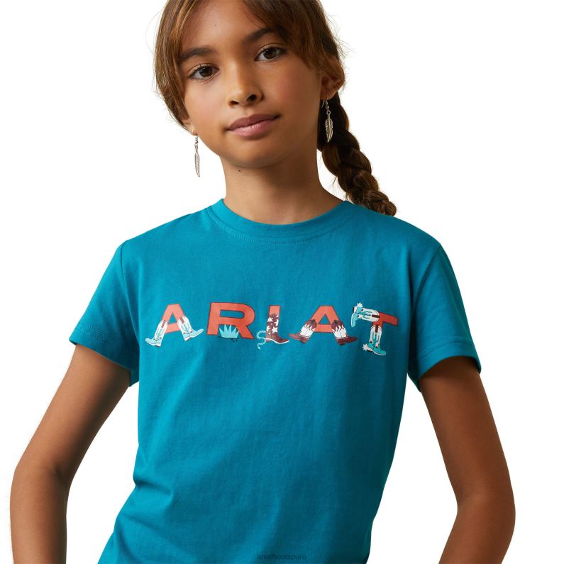 Ariat ropa niños camiseta con bota real P0RPZ4017 penacho exótico