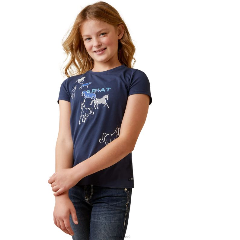Ariat ropa niños camiseta divertida P0RPZ3996 eclipse naval