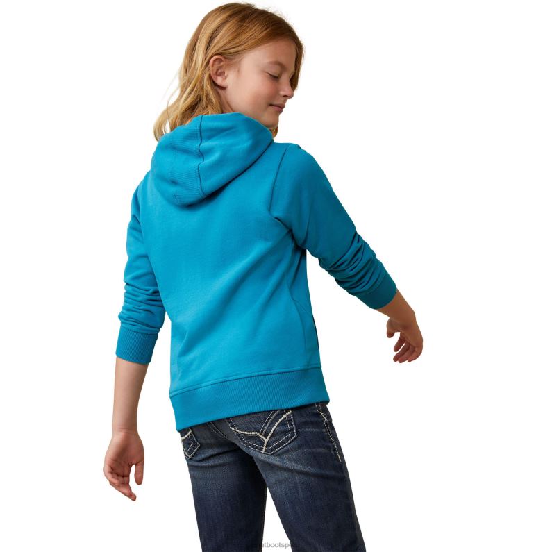 Ariat ropa niños sudadera con logo 3d 2.0 P0RPZ3701 mosaico azul